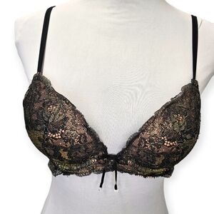 Victoria's Secret Very Sexy Metallic Foil Lace Bra 34B